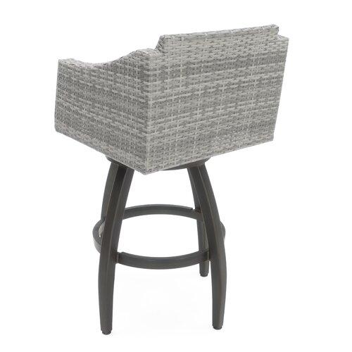 Erminio Outdoor Patio Bar Sets 4 Chairs and 1 Table (Grey)