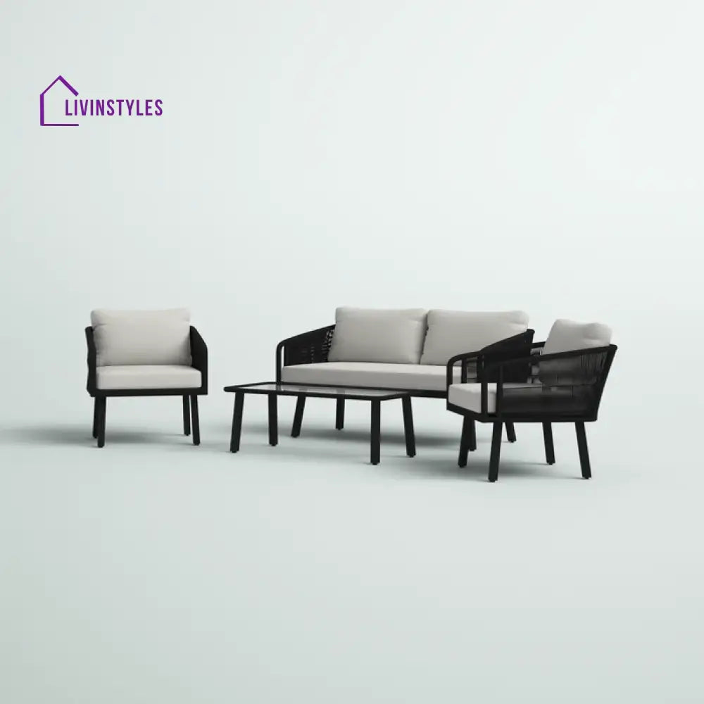 Deifilia Outdoor Sofa Set 2 Seater 2 Single seater And 1 Table Set Braided & Rope - Sofa Sets