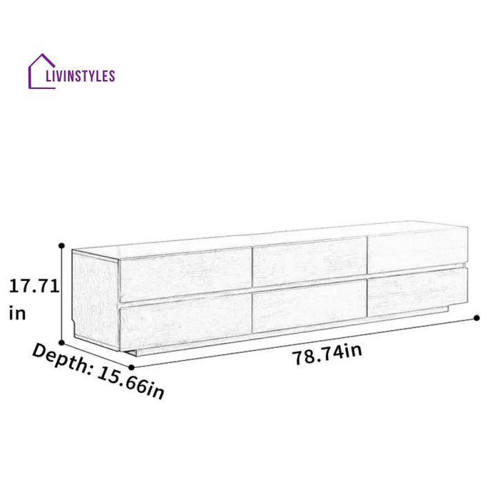 Delyse Wooden Finish Tv Unit Stand for Living Room