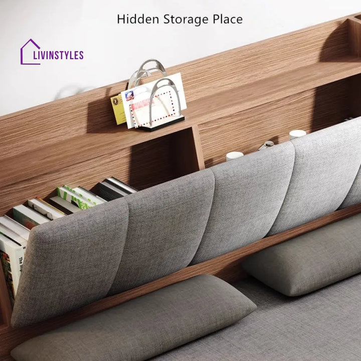 Convertible Sofa Bed with Backrest Storage Rack SOFA BED