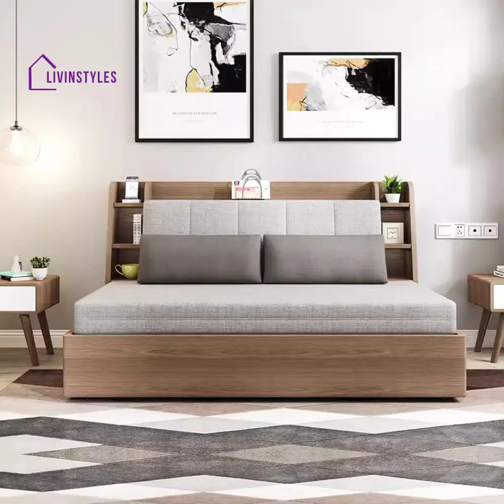 Convertible Sofa Bed with Backrest Storage Rack SOFA BED