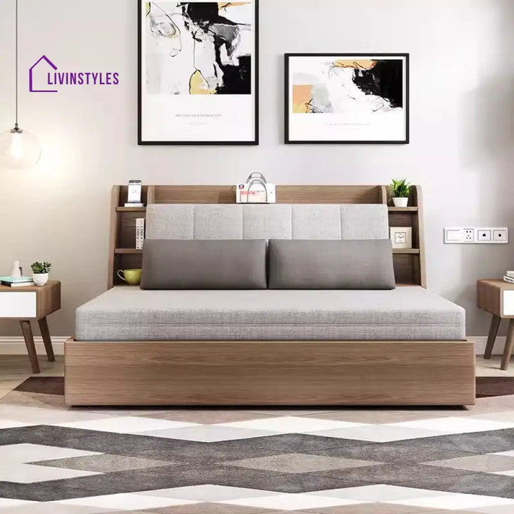 Convertible Sofa Bed with Backrest Storage Rack SOFA BED