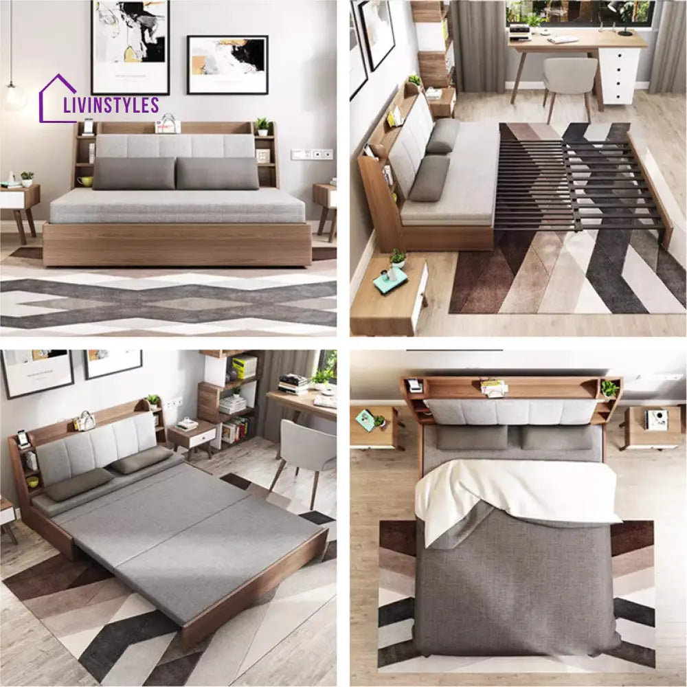 Convertible Sofa Bed with Backrest Storage Rack 1.2M/47INCH SOFA BED