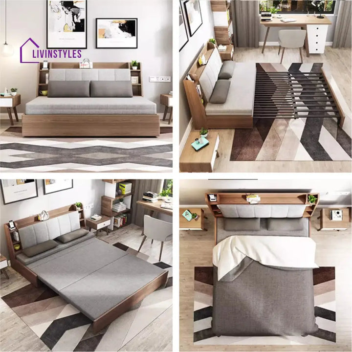 Convertible Sofa Bed with Backrest Storage Rack 1.2M/47INCH SOFA BED