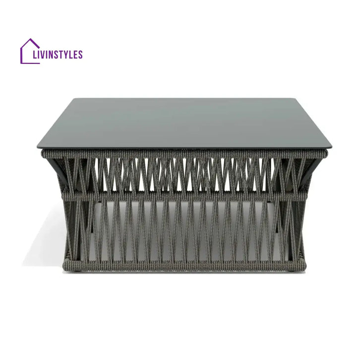 Denali Outdoor Rope 7-Seater Sofa Set With Glass Top Table - Sofa Set