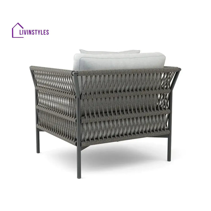 Denali Outdoor Rope 7-Seater Sofa Set With Glass Top Table - Sofa Set