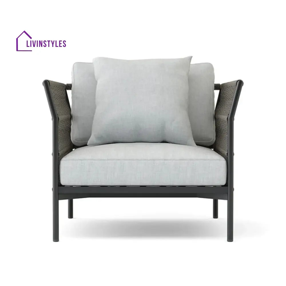 Denali Outdoor Rope 7-Seater Sofa Set With Glass Top Table - Sofa Set
