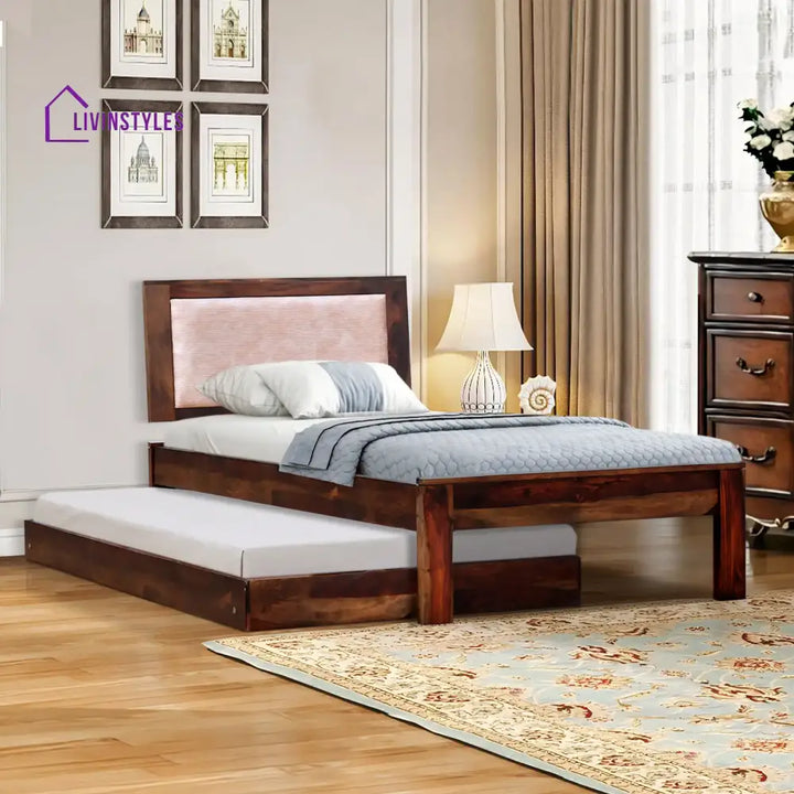 Mukund Sheesham Wood Single To Double Bed Teak Bedroom Furniture Sets
