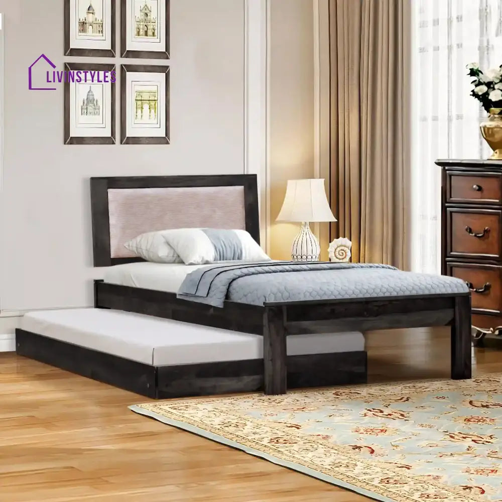 Mukund Sheesham Wood Single To Double Bed Walnut Bedroom Furniture Sets