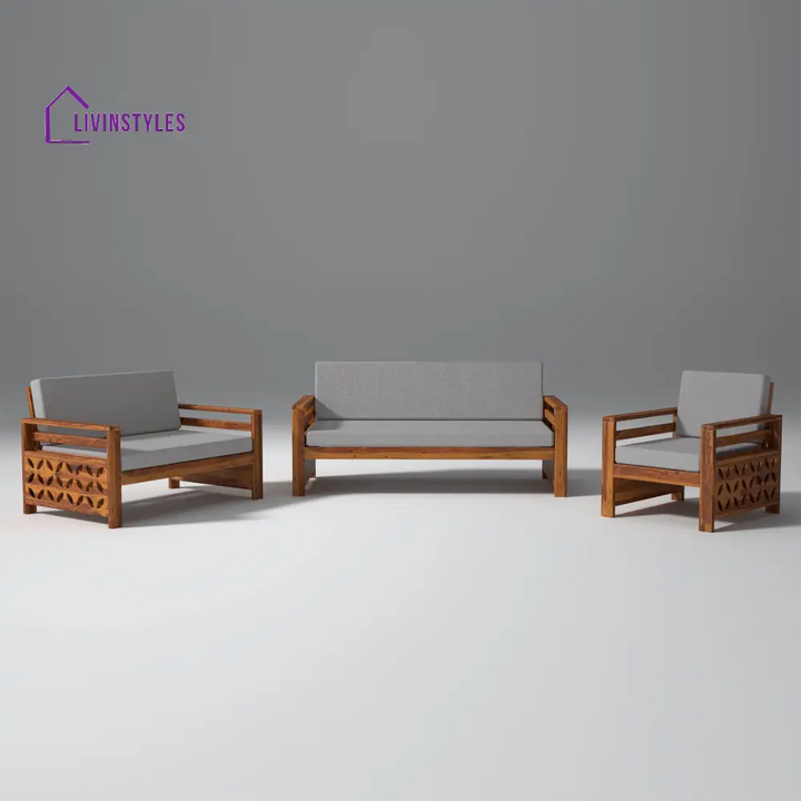 Denis Sheesham Wood Sofa Light Honey