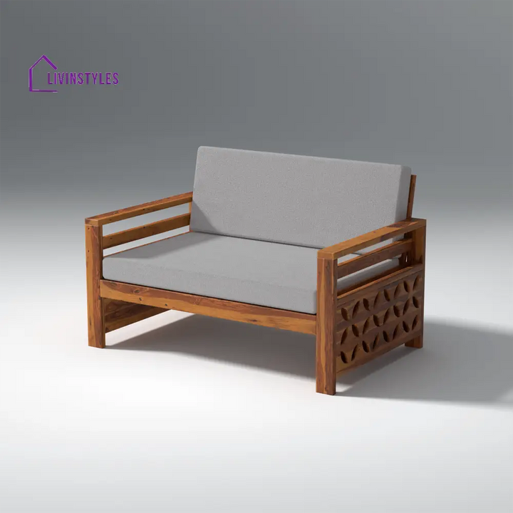 Denis Sheesham Wood Sofa Light Honey