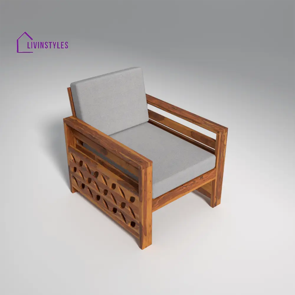 Denis Sheesham Wood Sofa Light Honey