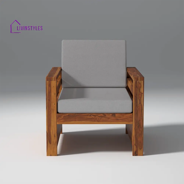 Denis Sheesham Wood Sofa Light Honey