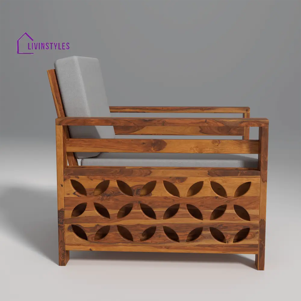 Denis Sheesham Wood Sofa Light Honey