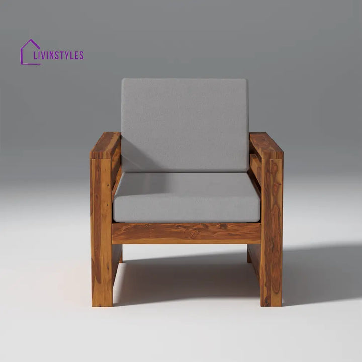 Denis Sheesham Wood Sofa Light Honey