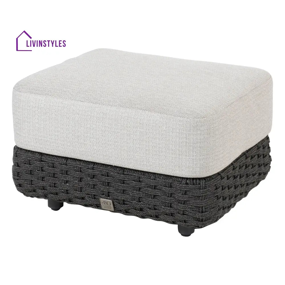 Deskoy Outdoor Garden Balcony Sofa Set 2 Seater 2 Single seater and 1 Center Table Set Braid & Rope (Black) - Sofa Sets