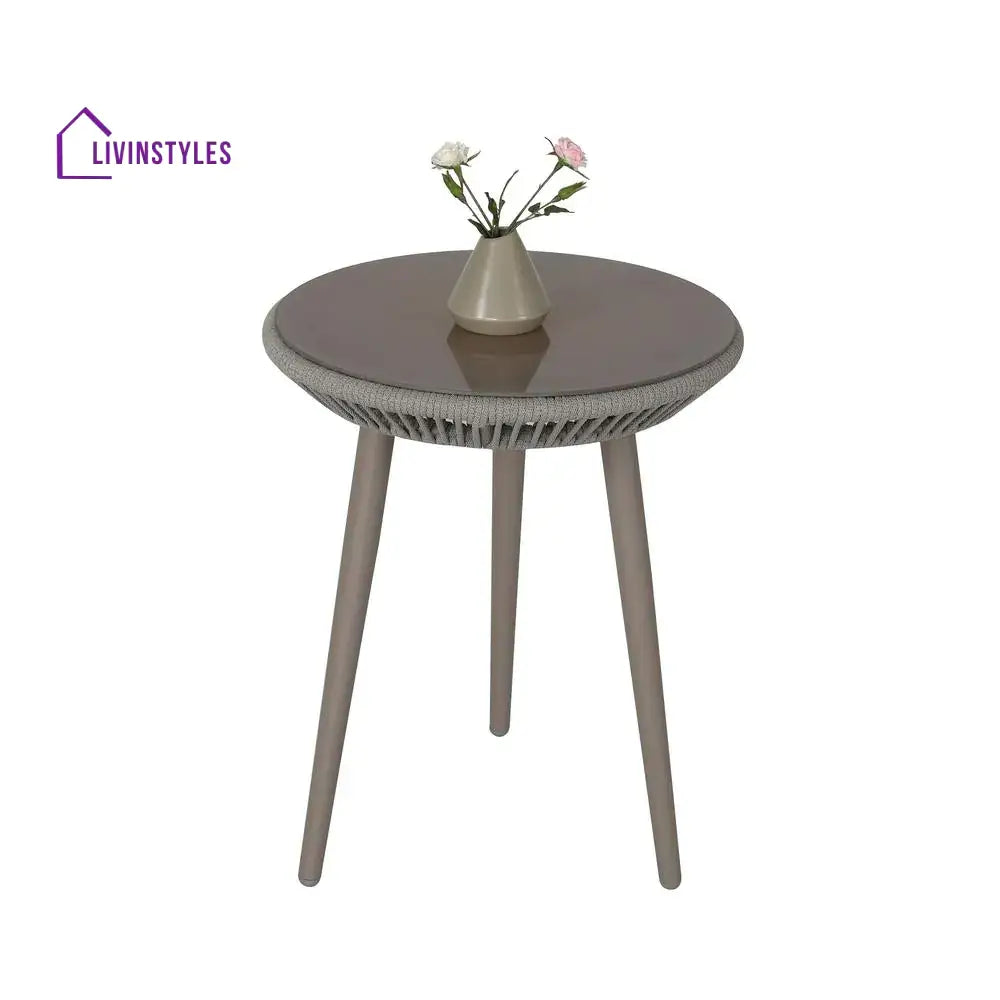 Detect Outdoor Patio Seating Set 2 Chairs and 1 Table Set (Grey) Braided & Rope - Coffee Table Sets
