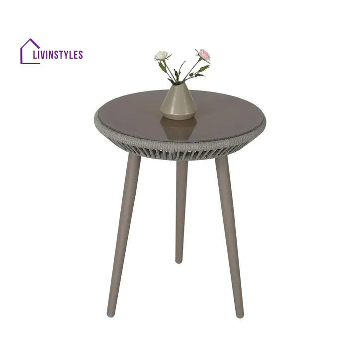 Detect Outdoor Patio Seating Set 2 Chairs and 1 Table Set (Grey) Braided & Rope - Coffee Table Sets