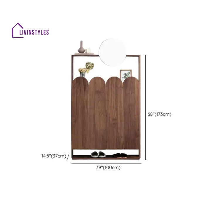 Dev Solid Wood Shoe Rack for Living Room | Hallway | Entryway