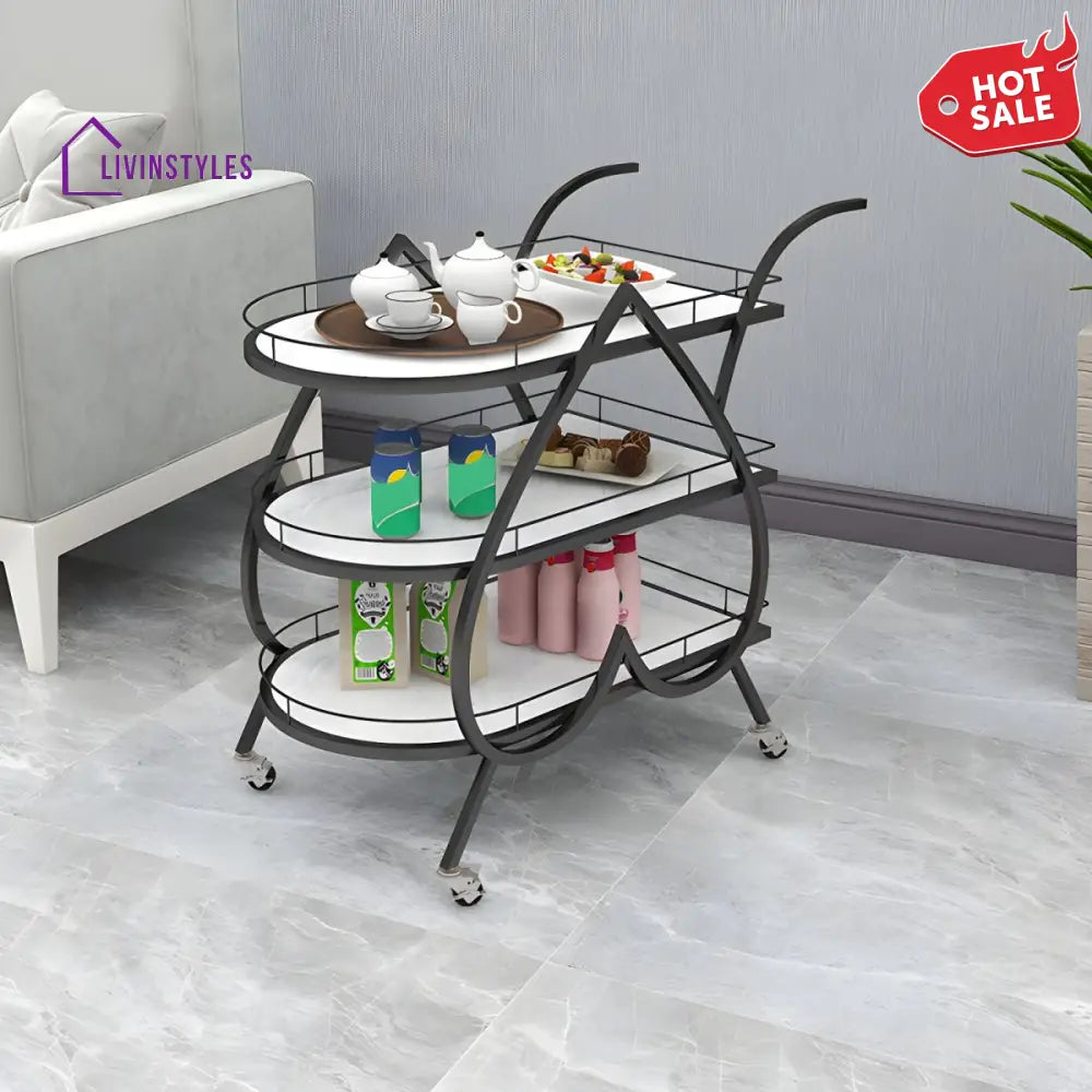 Dev Stainless Steel Kitchen Trolley