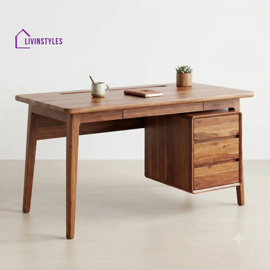 Devaki Sheesham Wood Study Table for Home | Wooden Study Table