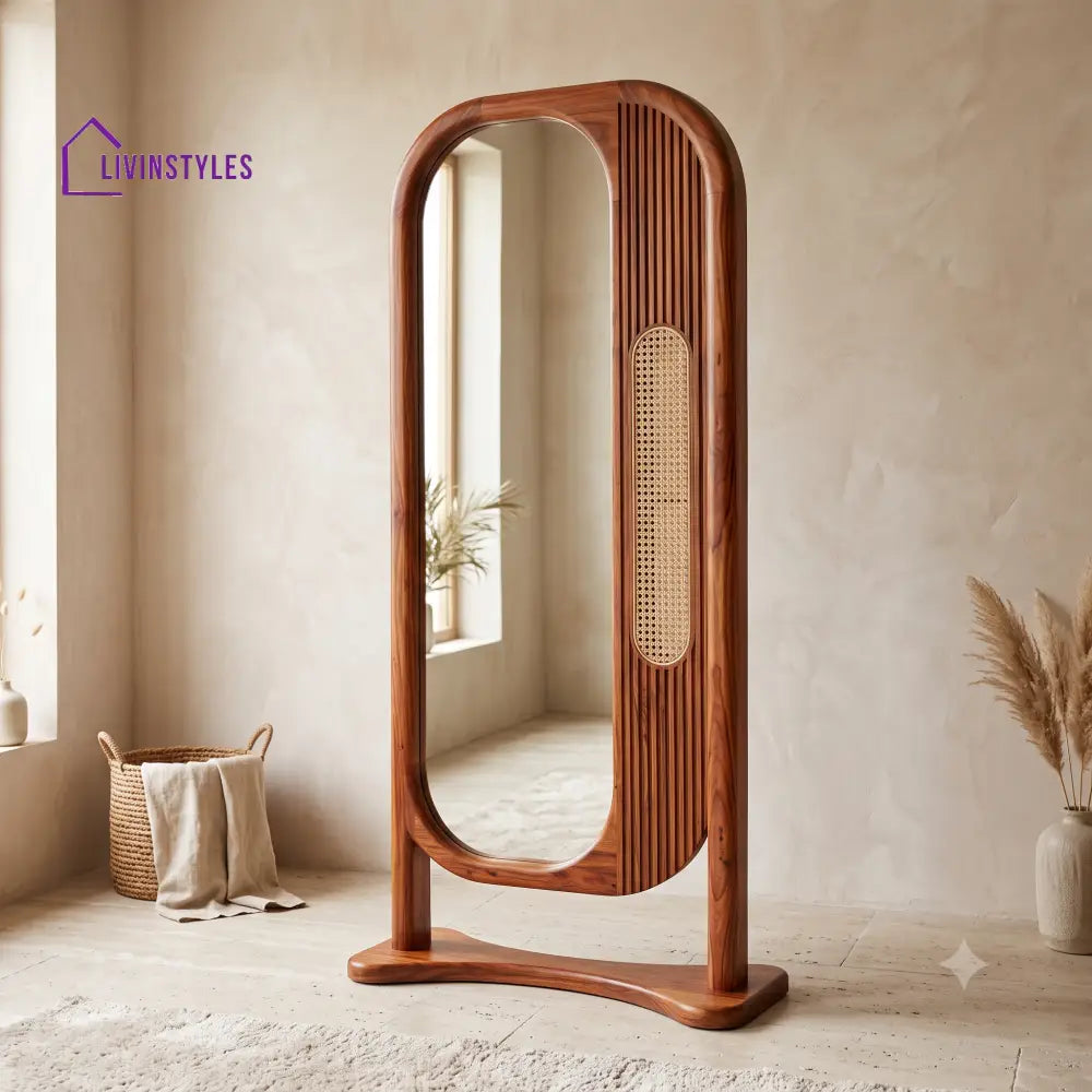Devaki Wooden Full Length Mirror for Bedroom & Living Room