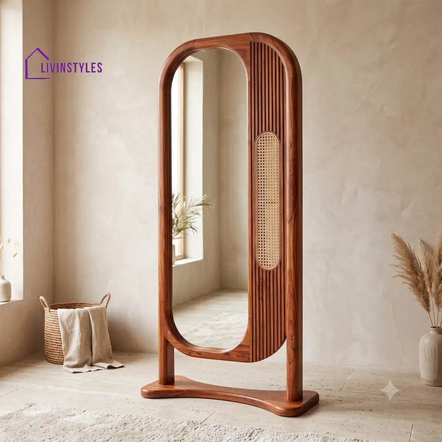 Devaki Wooden Full Length Mirror for Bedroom & Living Room