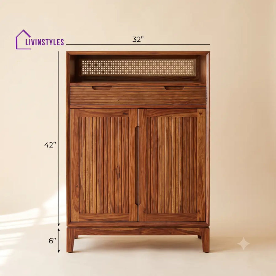Devaki Wooden Shoe Rack for Home | Shoe Cabinet