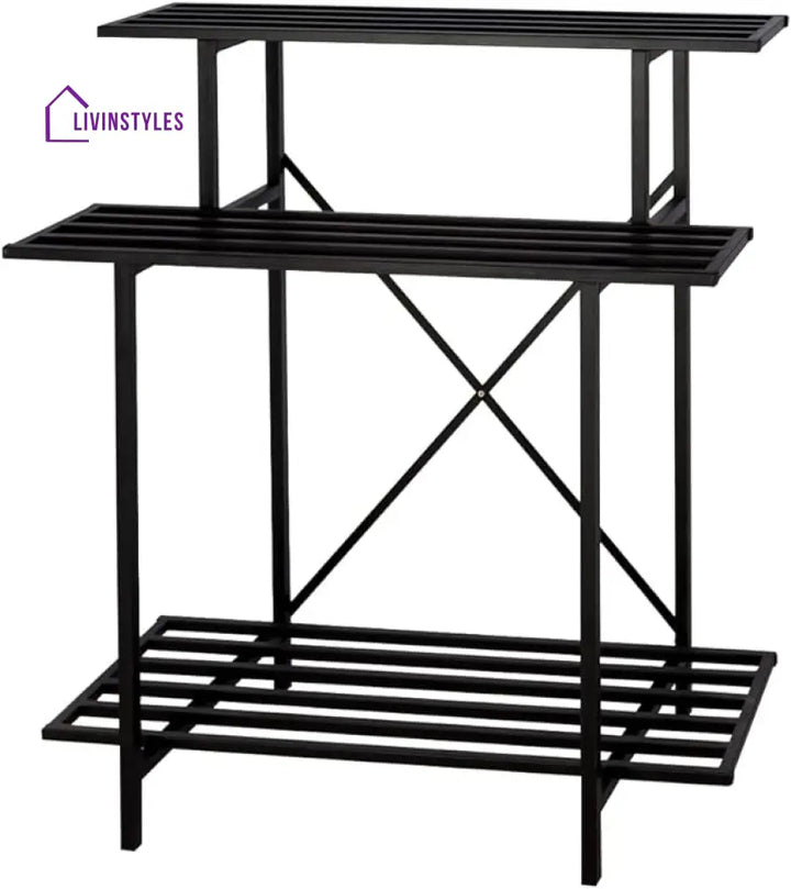 Devanshi Metal Black Plant Stand For Balcony