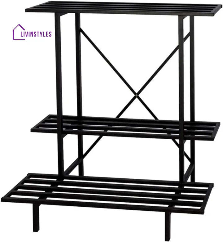 Devanshi Metal Black Plant Stand For Balcony