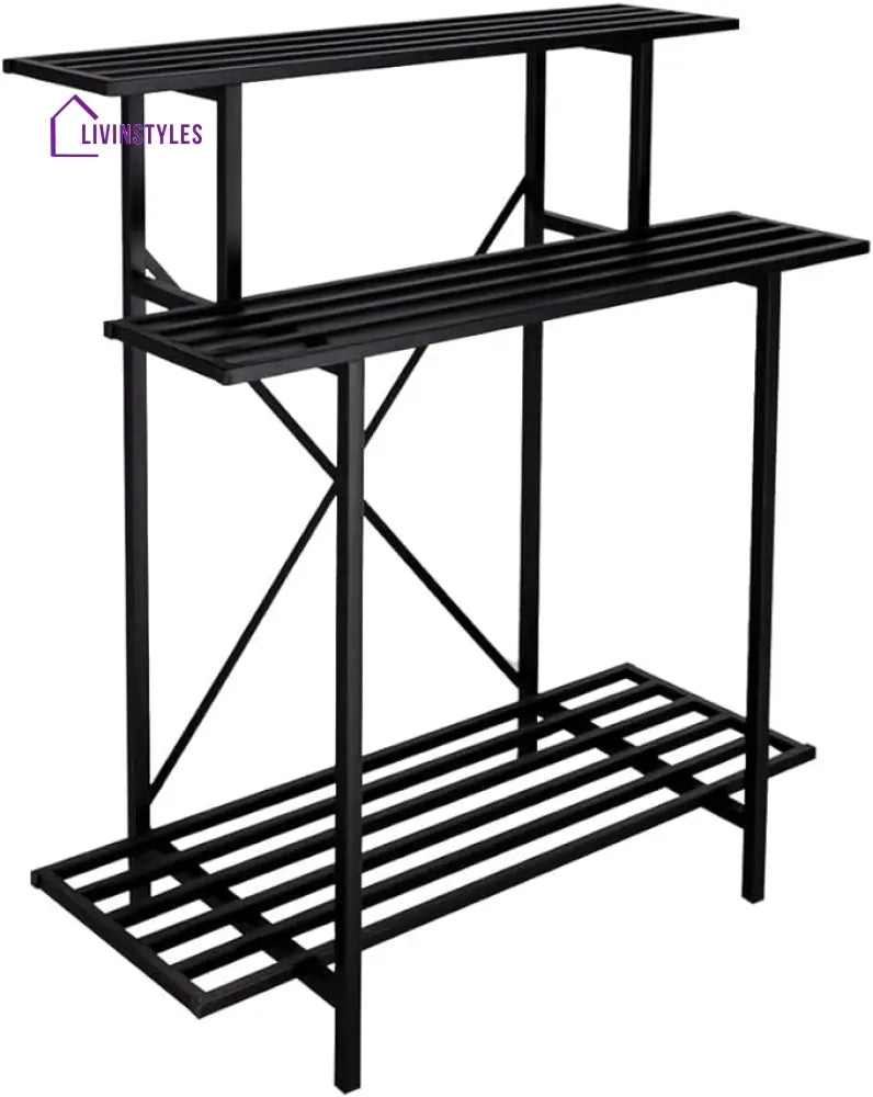 Devanshi Metal Black Plant Stand For Balcony