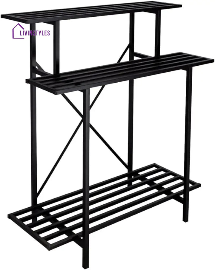 Devanshi Metal Black Plant Stand For Balcony