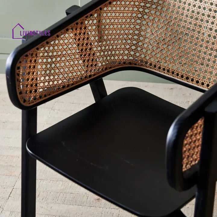 Devanshi Teak Wood & Rattan Dining Chair