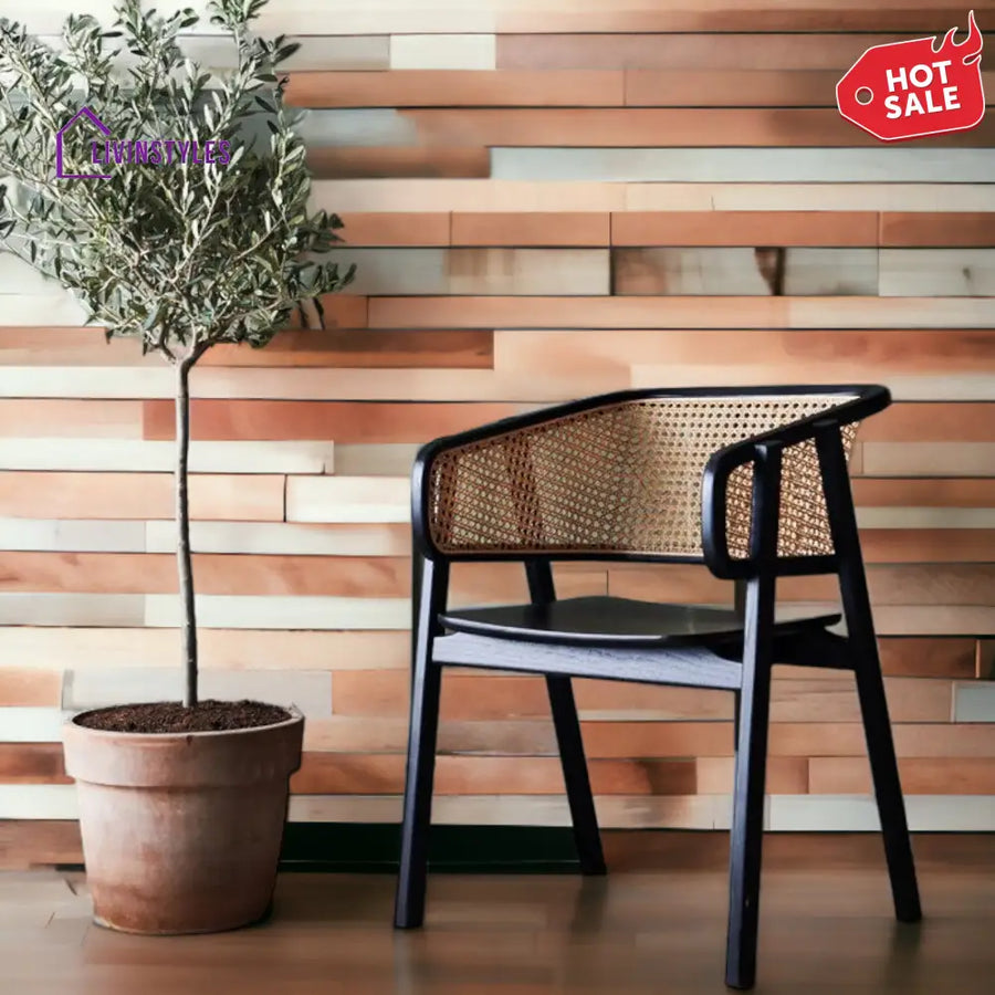 Devanshi Teak Wood & Rattan Dining Chair Mango Wood