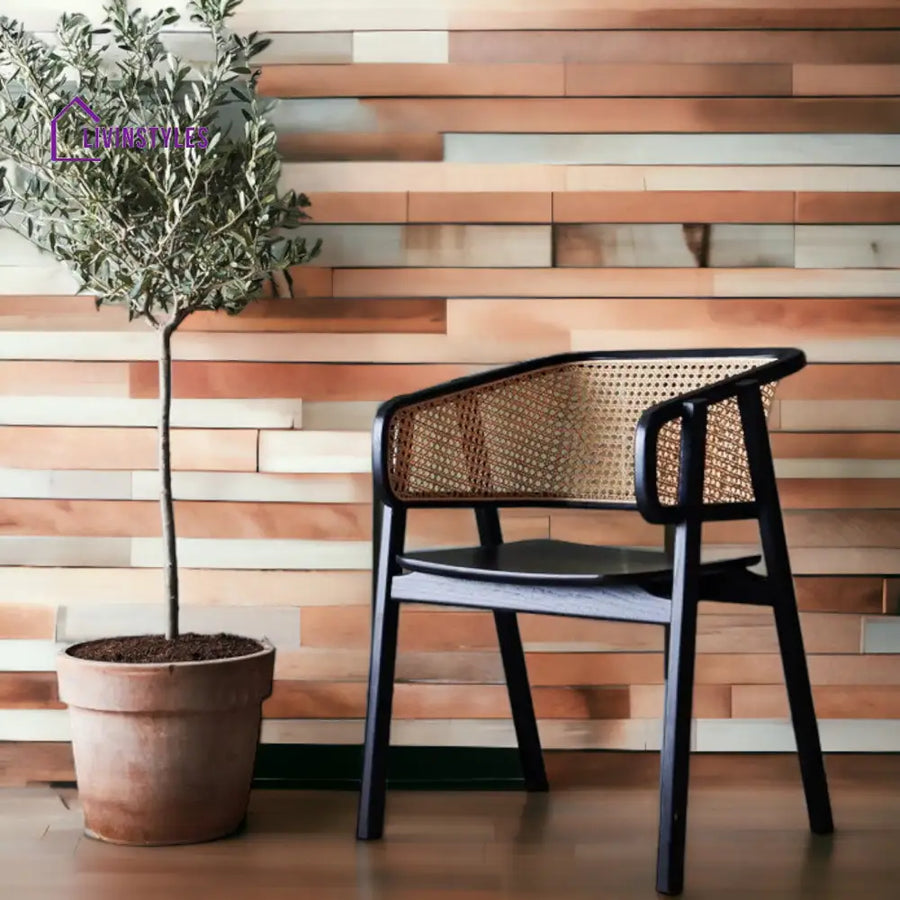 Devanshi Teak Wood & Rattan Dining Chair Mango Wood