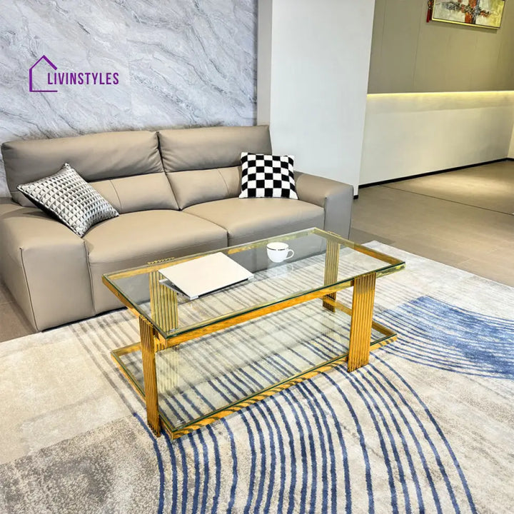Deven Metal Coffee Table For Living Room - Gold