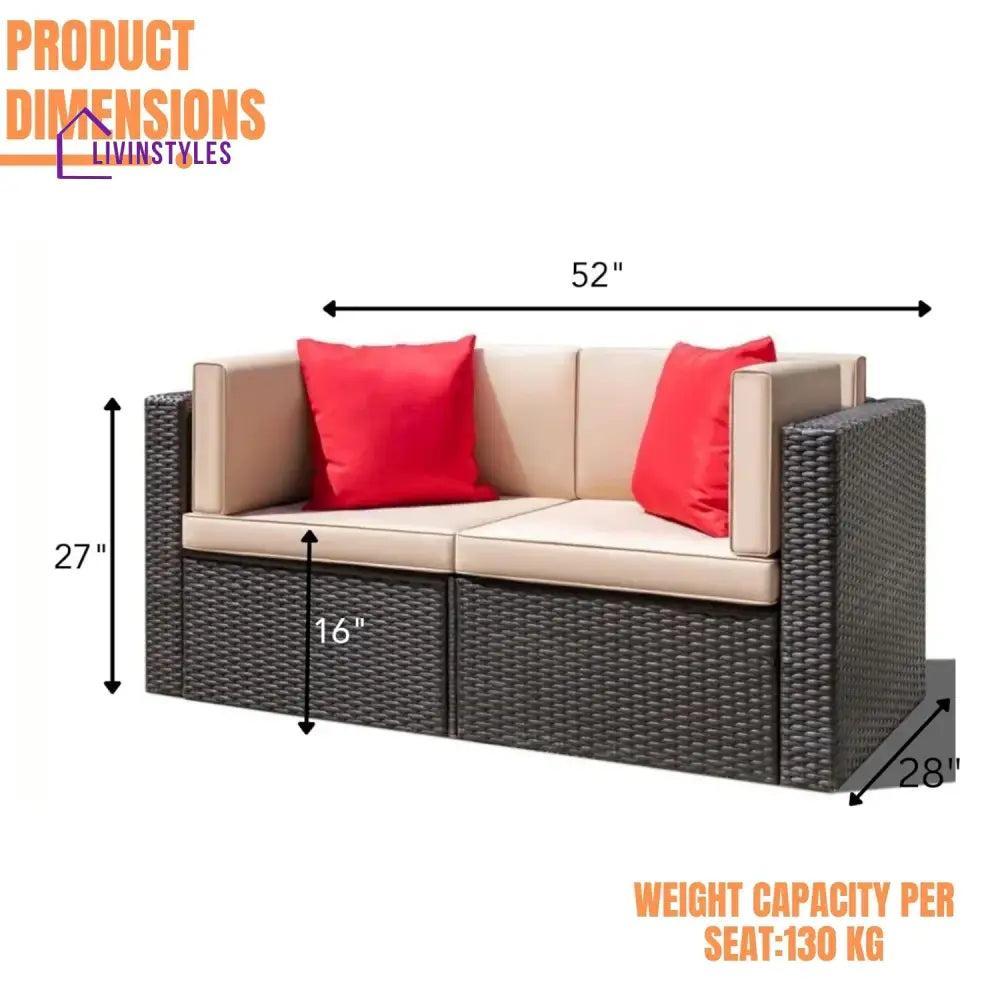 Devika Outdoor All-Weather Rattan Wicker Single Seater Sofa - Sofa Set