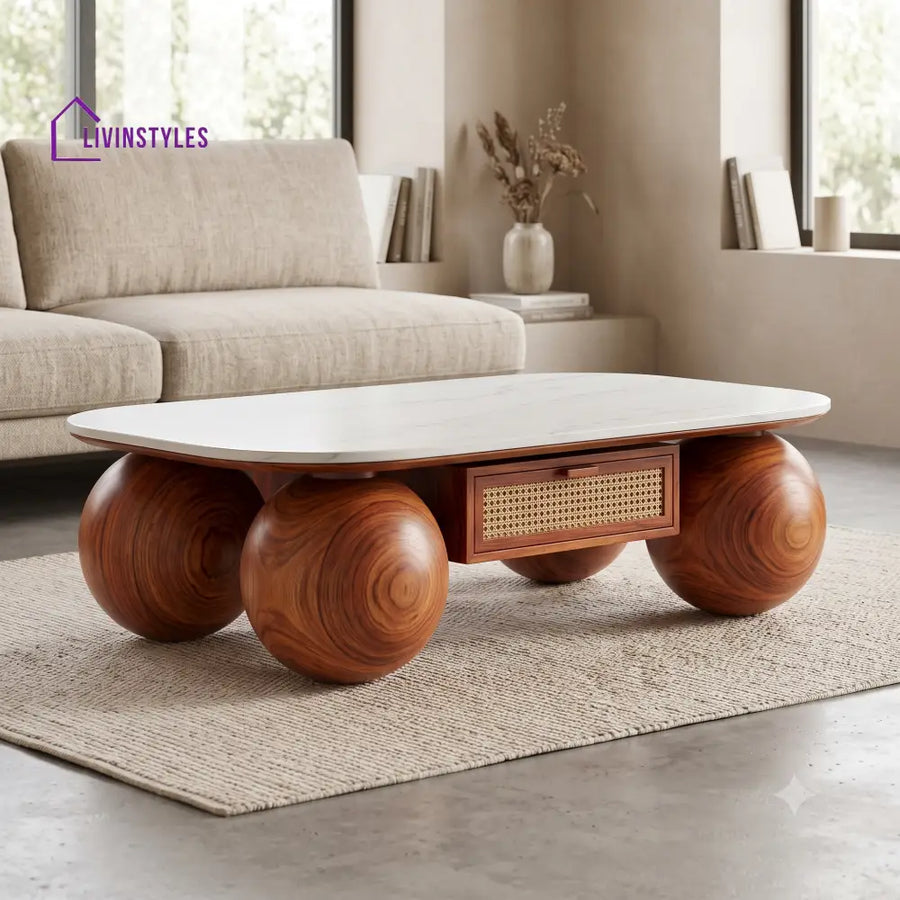 Devika Premium Solid Wood Coffee Table for Living Room Online