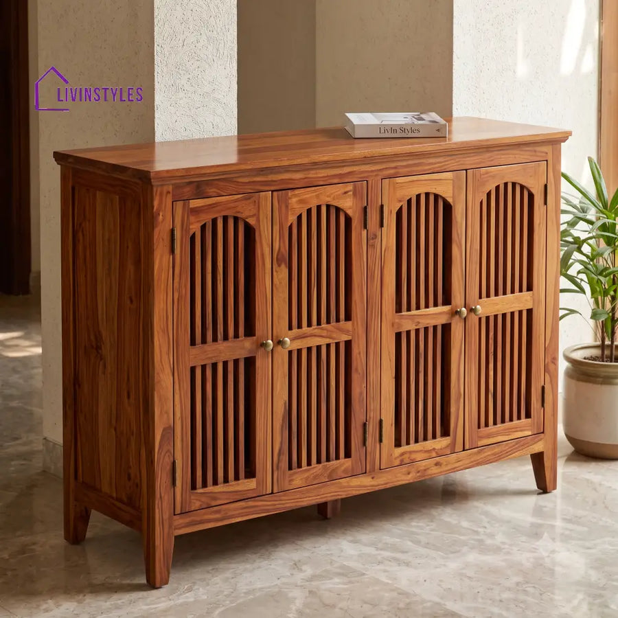 Devika Sheesham Wood Shoe Rack | Wooden Shoe Cabinet