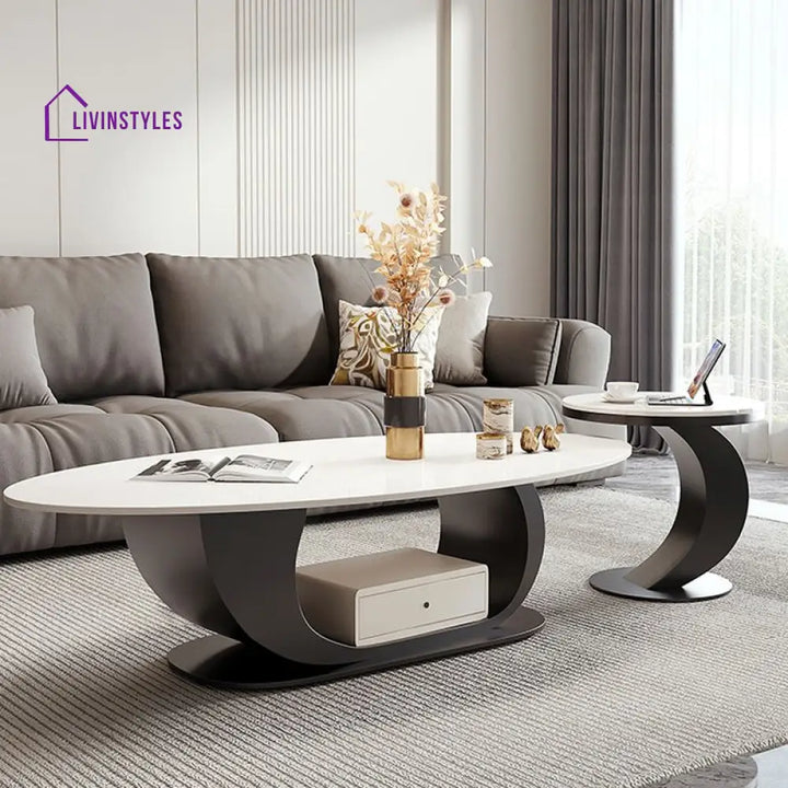 Devika Stainless Steel Coffee Table for Living Room