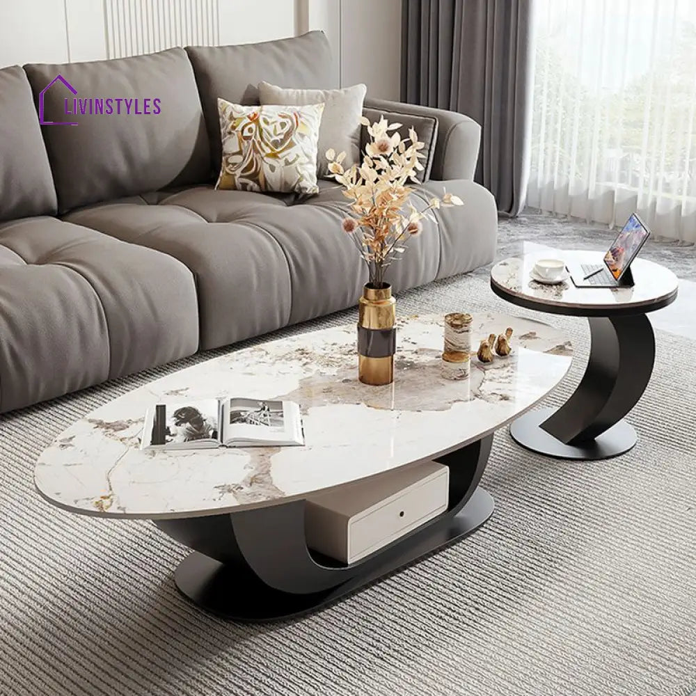 Devika Stainless Steel Coffee Table for Living Room