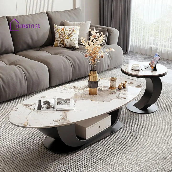 Devika Stainless Steel Coffee Table for Living Room
