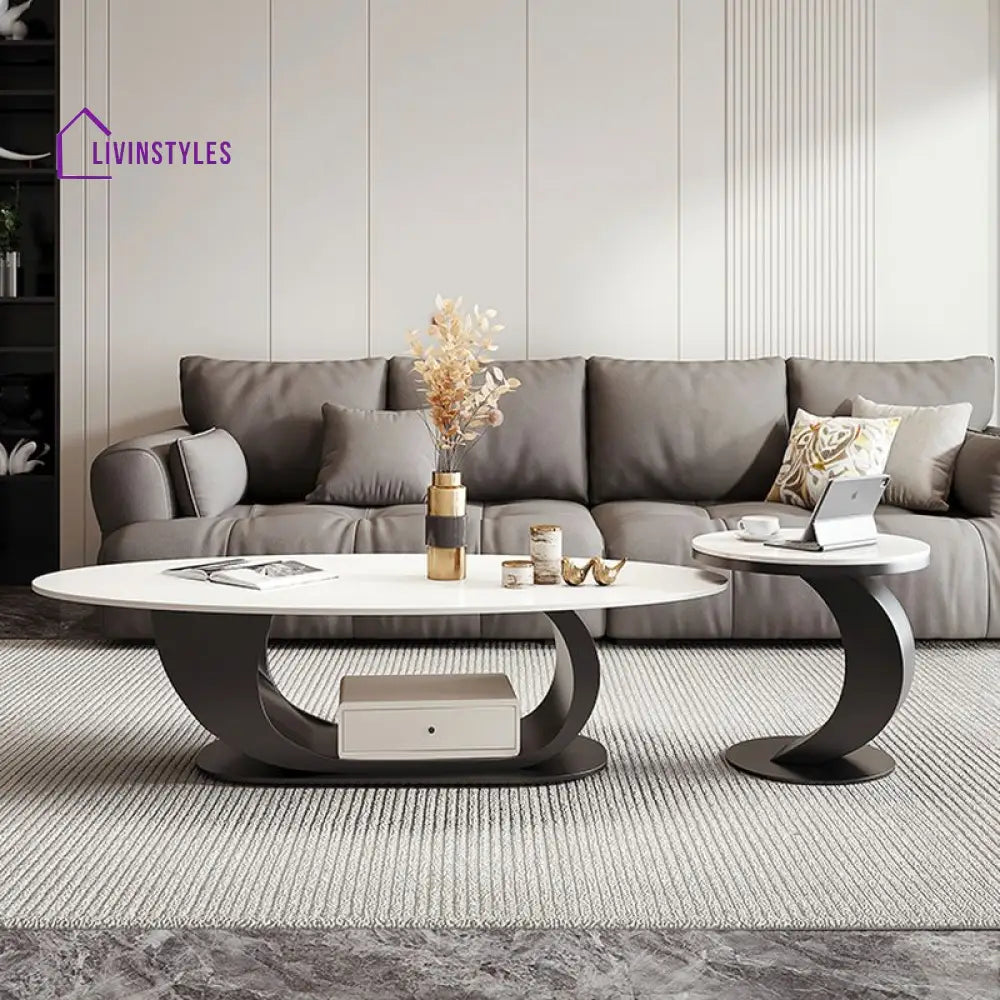 Devika Stainless Steel Coffee Table for Living Room