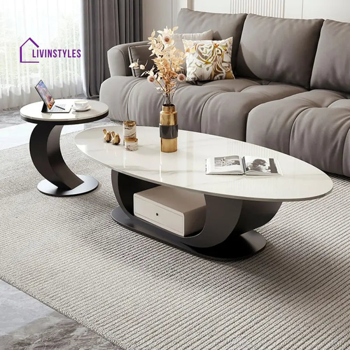Devika Stainless Steel Coffee Table for Living Room