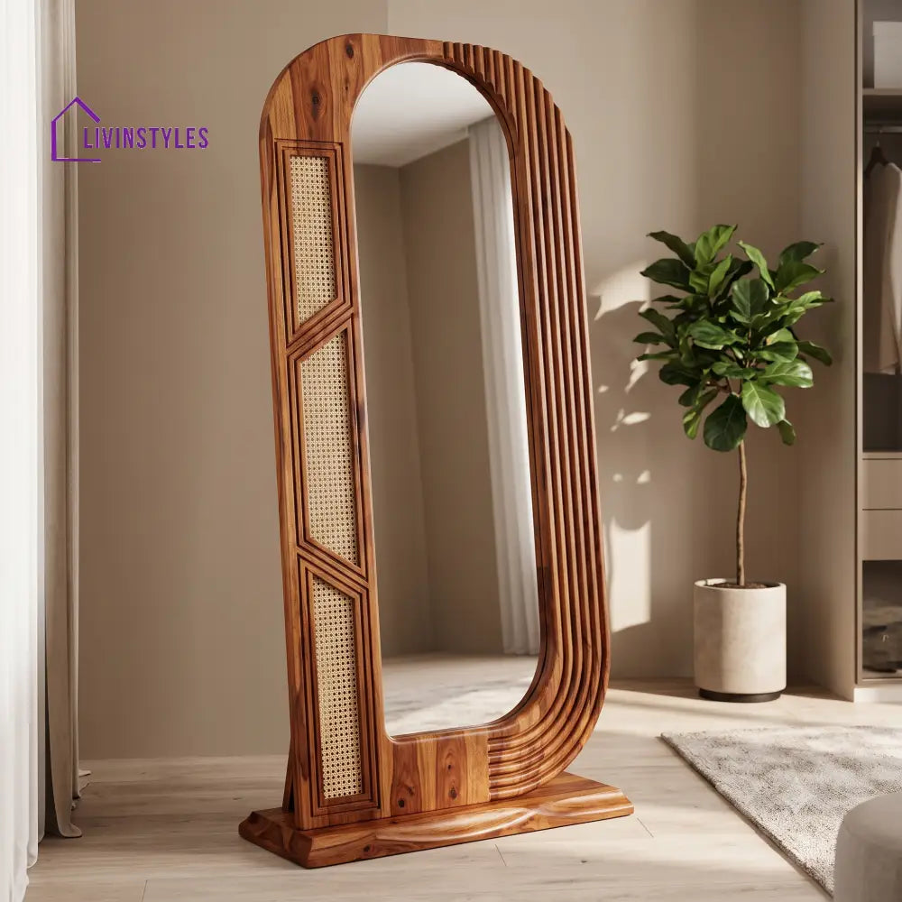 Devika Wooden Full Length Mirror for Bedroom & Living Room
