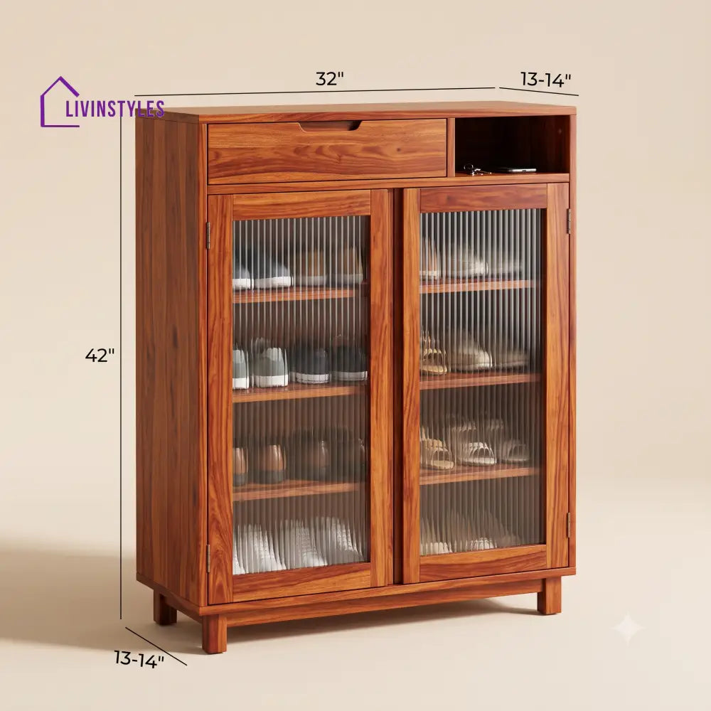 Devika Wooden Shoe Rack for Home | Shoe Cabinet