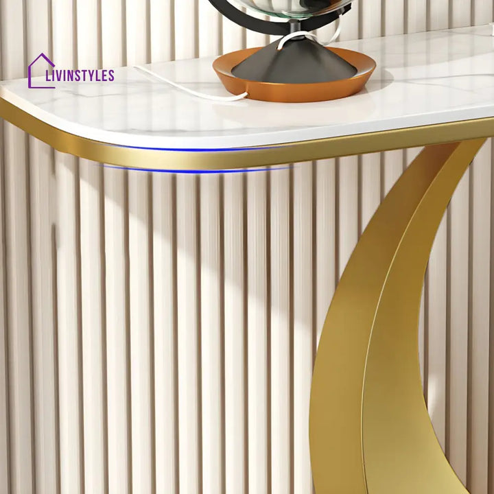 Devrat Stainless Steel Living Room Console Table