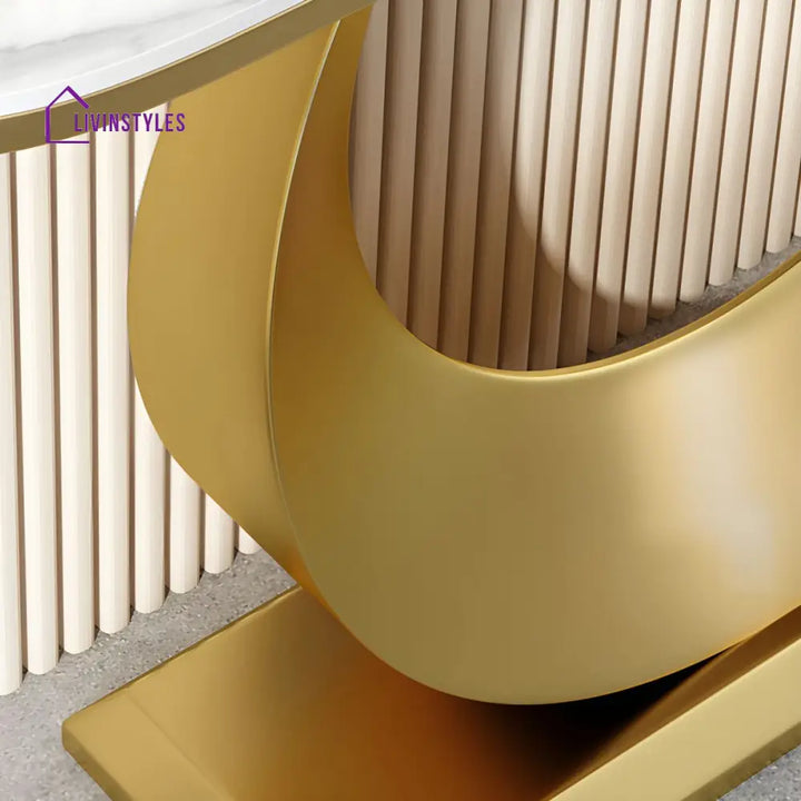 Devrat Stainless Steel Living Room Console Table