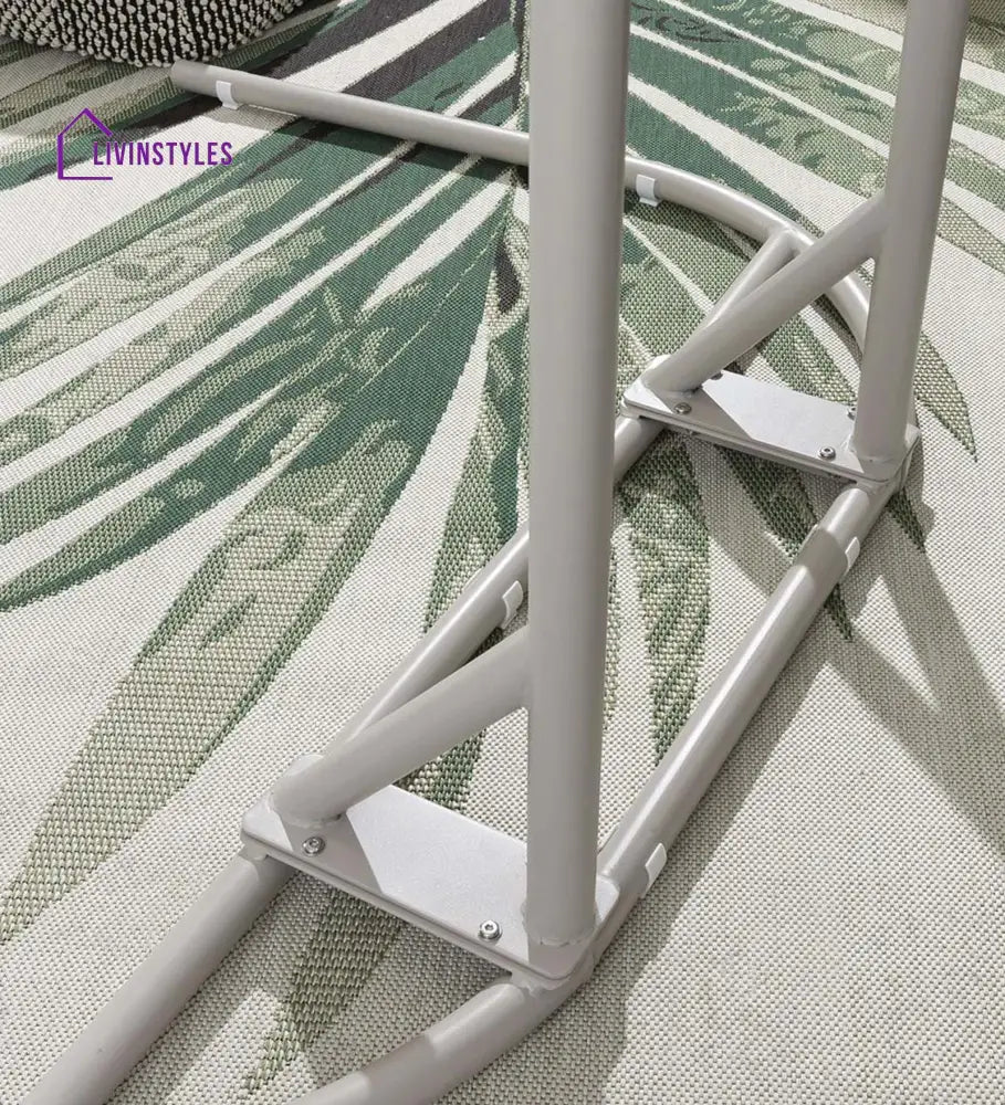 Dewey Three Seater Hanging Swing With Stand For Balcony Garden Swing (Natural) Braid & Rope - Swings