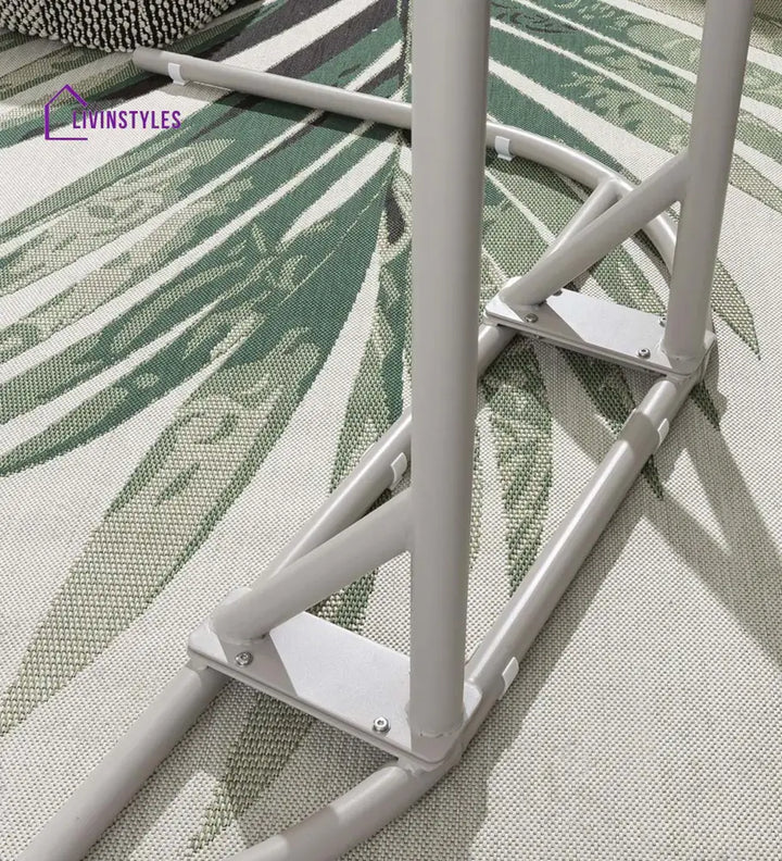 Dewey Three Seater Hanging Swing With Stand For Balcony Garden Swing (Natural) Braid & Rope - Swings
